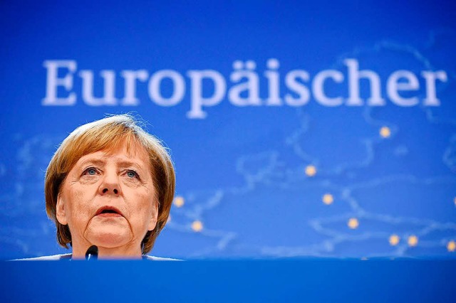 Angela Merkel, die Europa-Politikerin:...rer EU-Fhrer ihren Platz eingenommen.  | Foto: AFP