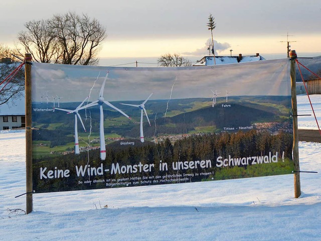 Gegen diese Planung fr drei Windkraft...e richtet sich der Neustdter Protest.  | Foto: Peter Stellmach