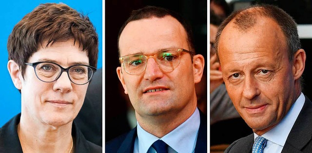Wer wird der Kanzlerin in der CDU nach...bauer, Jens Spahn oder Friedrich Merz?  | Foto: AFP