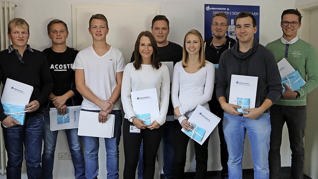 Johannes Meier, Pius Blatter, Tobias K...h ihre Ausbildung oder ihr Studium ab.  | Foto: Martha Weishaar