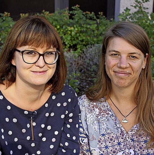 Anna Hbner (links) und Myrielle Busch   | Foto: Landratsamt