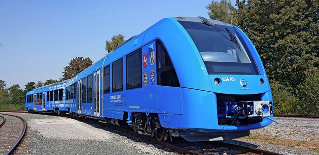 Diesen  Brennstoffzellenzug des Typs  ...EG Ende Januar in der Ortenau testen.   | Foto: Michael Wittwer/Alstom