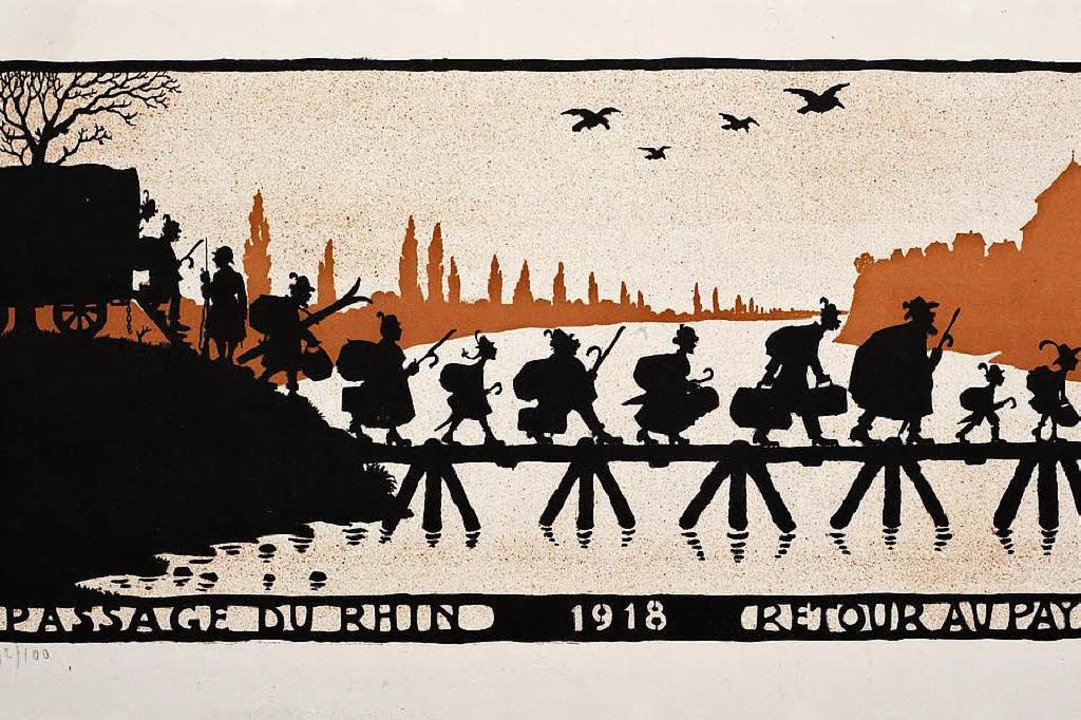 &#8222;Exodus der Reichsdeutschen&#822... (eigentlich Jean-Jacques Waltz), 1919  | Foto: Wolfgang Bund, Loerrach (D)