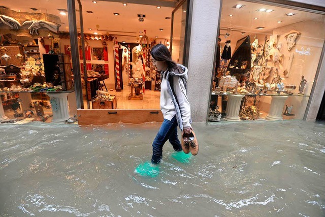 Hochwasser in Venedig.  | Foto: dpa