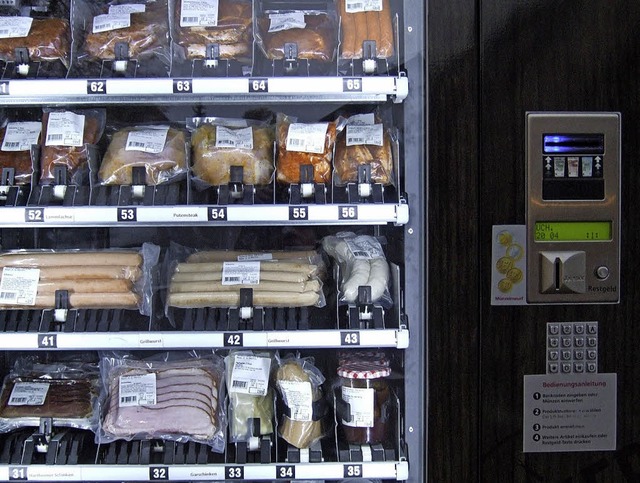 Jahreszeitlich angepasste Fleisch- und...fsautomat ebenso wie Eier und Butter.   | Foto: Susanne Mller
