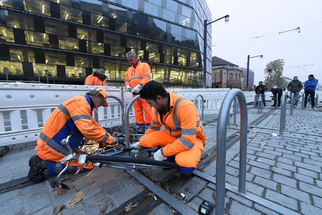 Bahn frei frs Abrumkommando: Die Bg...e VAG kann jetzt ihre Drhte spannen.   | Foto: Thomas Kunz