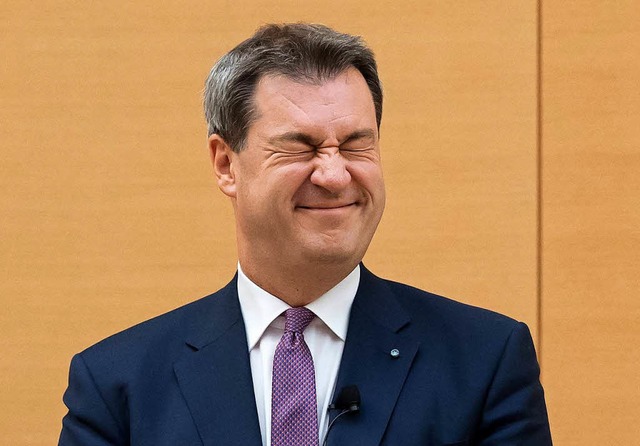 Fr mehr Grundoptimismus im Landtag: Ministerprsident Markus Sder.  | Foto: dpa