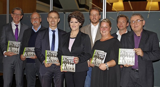 Stadtbuch-Akteure: Rainer Liebenow, Hu...essler und Andreas Lauble (von links)   | Foto: Thomas Loisl Mink