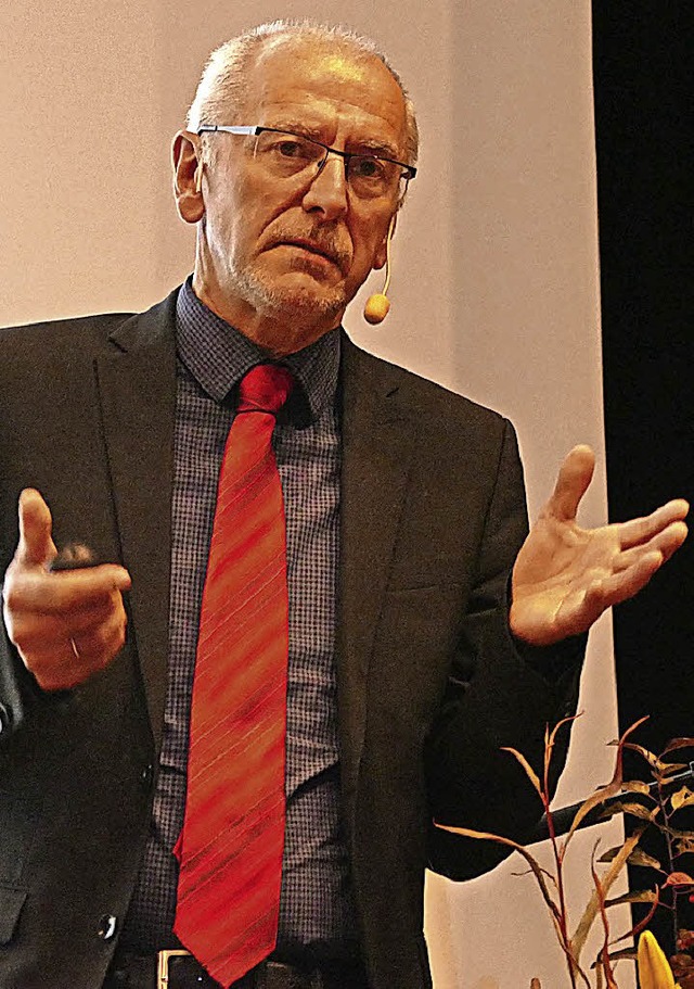 Armin Grunwald bei seinem Vortrag im Kurhaus  | Foto: Hans-Peter Mller