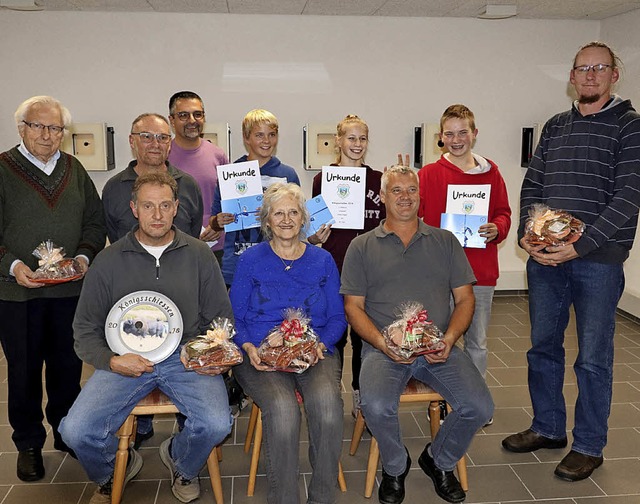 Die Majestten des Sportschtzenverein... Ngele, Nico Suhm und Ronny Kntzel.   | Foto: Privat