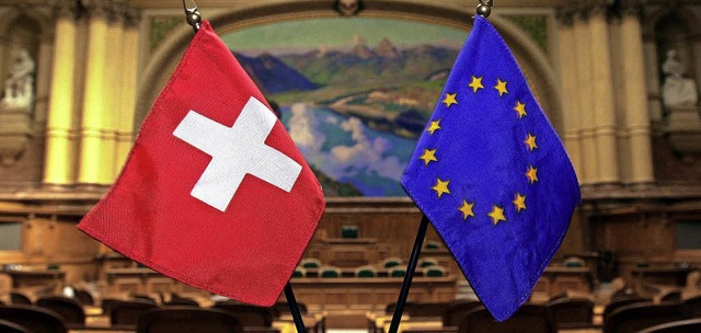 Eine Annahme der Initiative wrde auch... Schweiz und der EU in Frage stellen.   | Foto: dpa