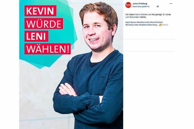 Südwest-Jusos posten Wahlempfehlung von Kevin Kühnert – er wusste nichts davon