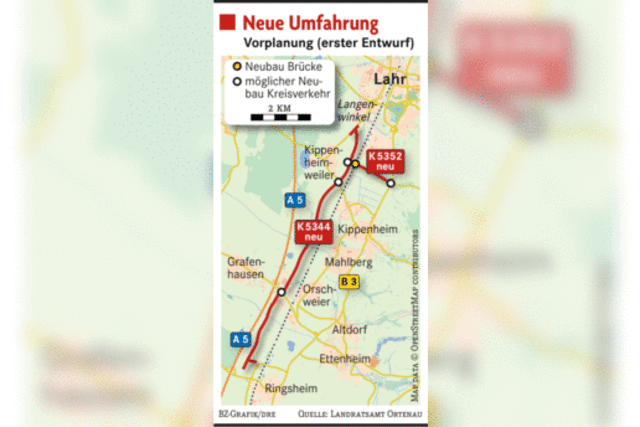 Gegenwind fr die geplante Kreisstrae zwischen Lahr und Ringsheim