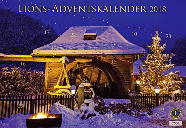 Der Lions-Adventskalender 2018.   | Foto: Clemens Emmler