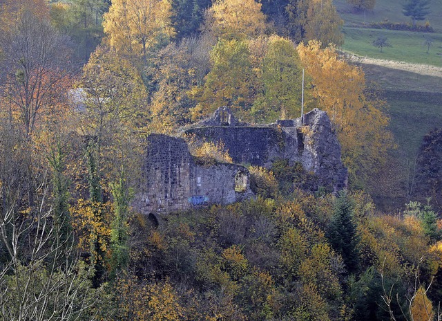 Teile der Mauer  der Burgruine Diersburg sind in schlechtem Zustand.   | Foto: C. Breithaupt
