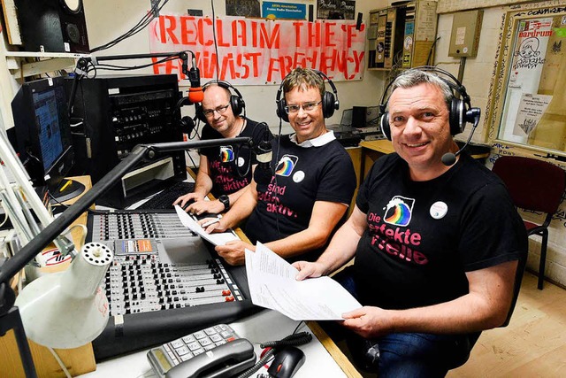 Die Radiosendung &quot;Schwule Welle&q...lteste Schwulensendung in Deutschland.  | Foto: Thomas Kunz