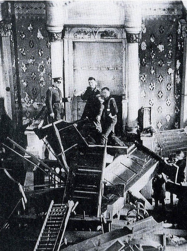 Die Kippenheimer Synagoge nach der Verwstung  am 10. November 1938.   | Foto: Repro: Norbert Klein