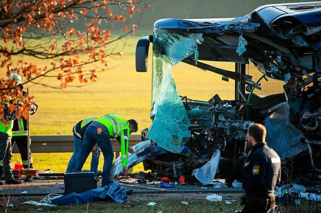 Die Unfallstelle bei Ammerndorf  | Foto: dpa