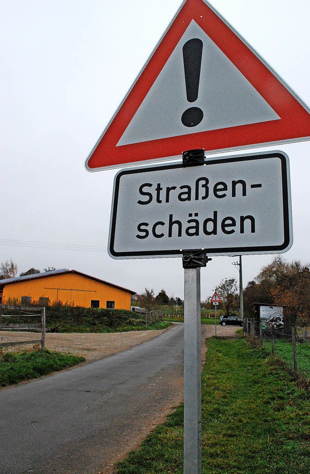 Die  Strae &#8222;Am Schneckenberg&#8...00 Meter  sollen  450000 Euro kosten.   | Foto: Sylvia-Karina Jahn