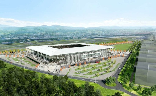 Das neue Stadion des SC Freiburg ist f...en Kostenrahmen von 76 Millionen Euro.  | Foto: hpp Architekten/WillMore