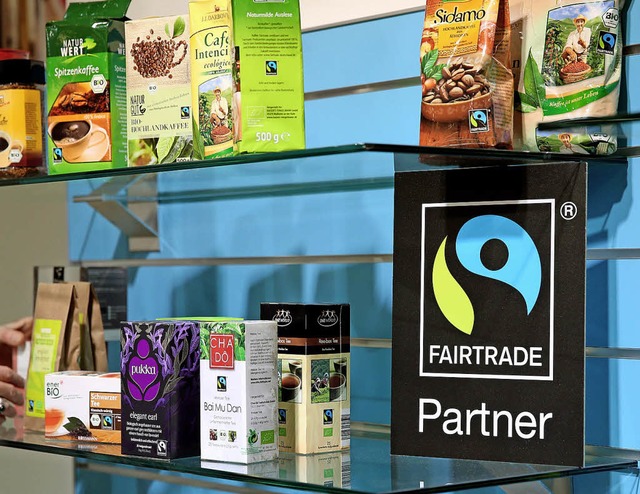 Fair gehandelte Produkte sind auf dem ...adt das Label Fairtrade-Town anstrebt.  | Foto: Symbolfoto: Daniel Karmann (dpa)