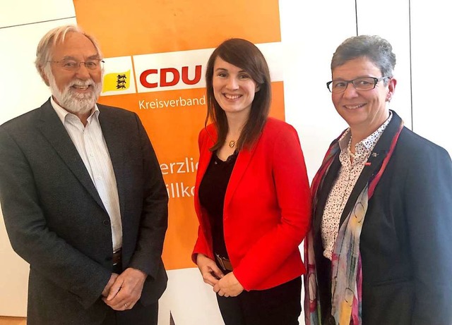 Die Top Drei der CDU fr die Kommunalw...), Peter Kleefass und Irmgard Waldner.  | Foto: Joachim Rderer