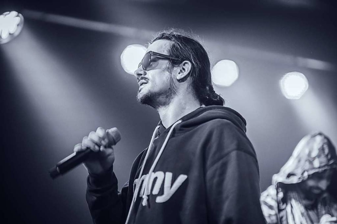 Rapper Haze bei seinem Auftritt im Waldsee am Samstag  | Foto: Fabio Smitka