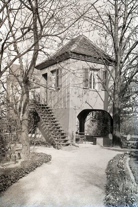 Bis 1964 stand im Wallgrabenpark, der ...vermutlich aus der Zeit 1910 bis 1920.  | Foto: Sammlung J. Scheck