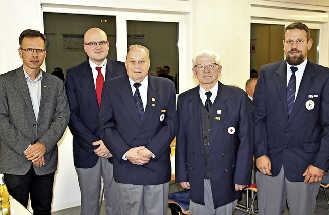 Ehrungen bei der Hauptversammlung des ... Bereitschaftsfhrer Andreas Dietrich   | Foto: Werner Schnabl