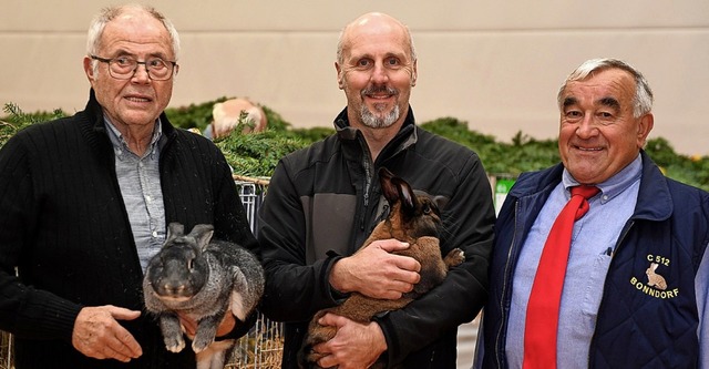 Hochschwarzwlder Stmmeschau in:   De...haar (links) und Artur Mundt (Mitte).  | Foto: Wolfgang Scheu