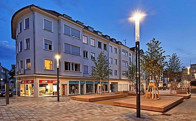 Vorbildlich fr den weiteren Umbau:  der Lindenplatz.   | Foto: Stadt Offenburg