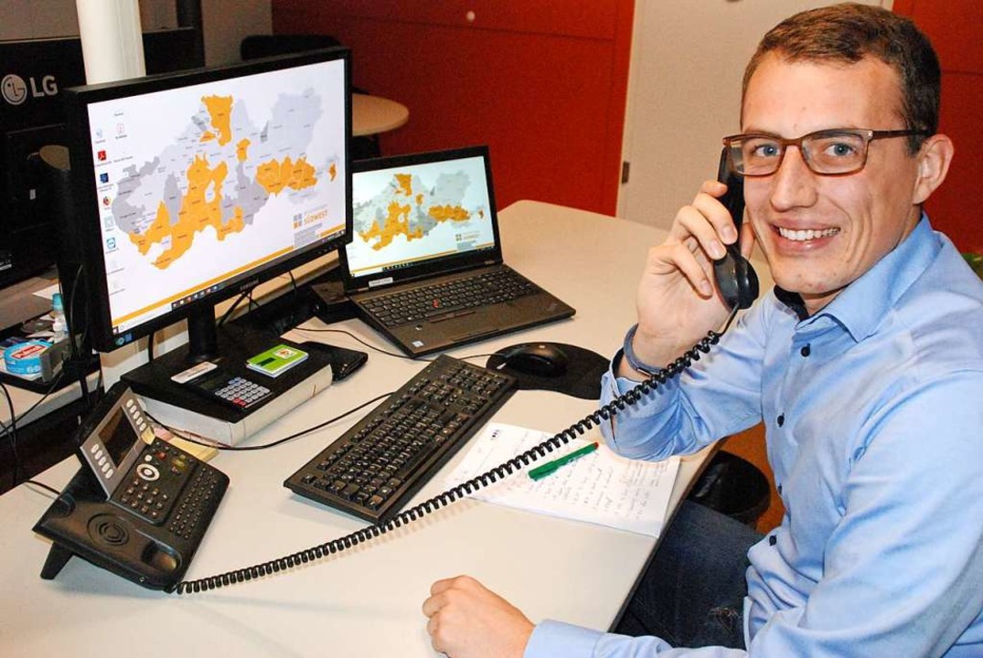 Pascal Kaiser wird den Digi-Hub-Standort Lrrach im Innocel betreuen.  | Foto: Maja Tolsdorf