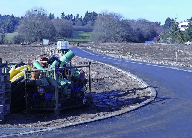 Das neue Baugebiet auf dem Reichberg i...ssen. Alle Huser  erhalten Nahwrme.   | Foto: Martin Wunderle