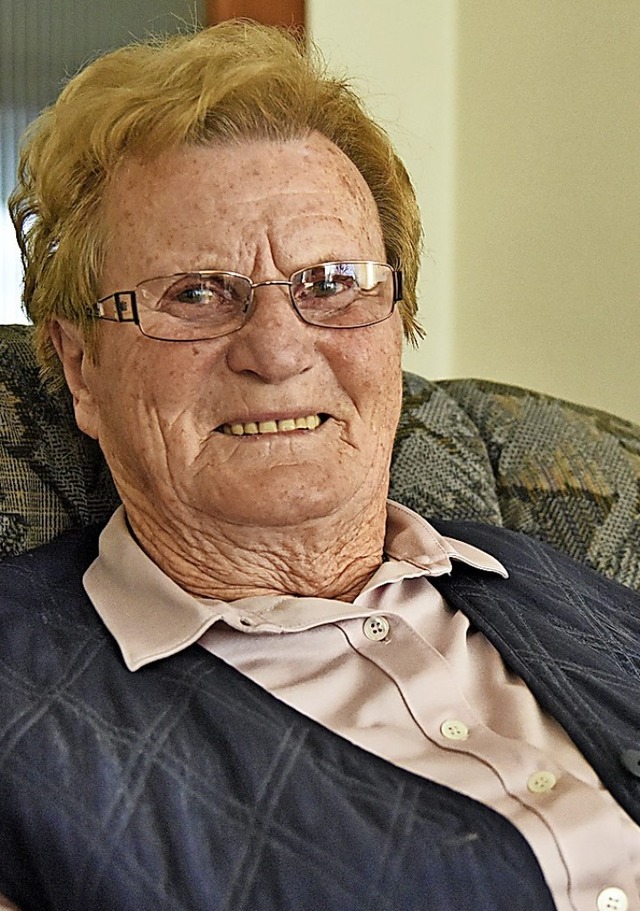 Das grte Glck sind Mina Kern, die h...90 Jahre alt wird, ihre beiden Urenkel  | Foto: Markus Zimmermann