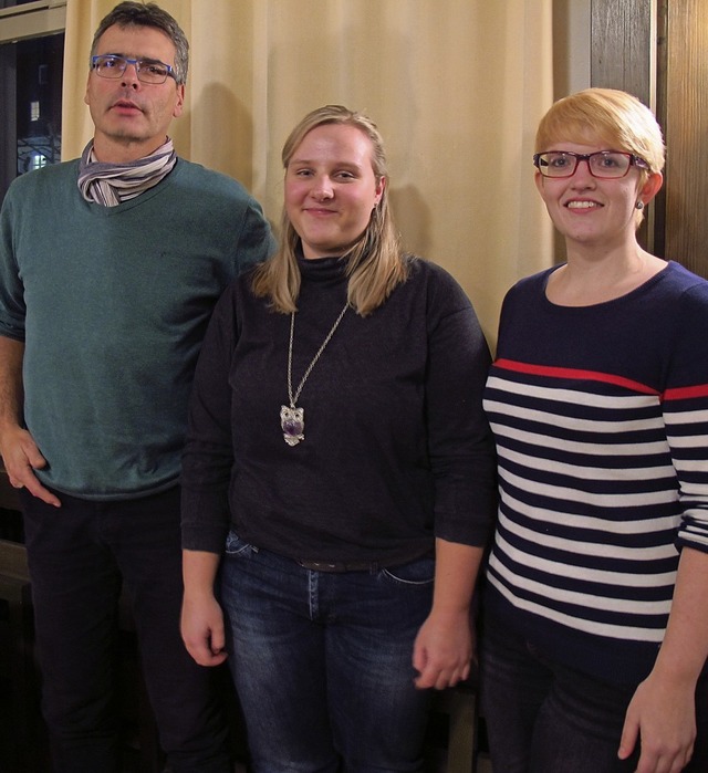 Die neuen Verantwortlichen bei der IG ...in, Celina Blauel, Nicole Weber (v.l.)  | Foto: Jutta Schtz