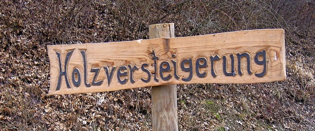 Bald  kann man  im Forstrevier Markgrflerland   mitsteigern.  | Foto: Senf