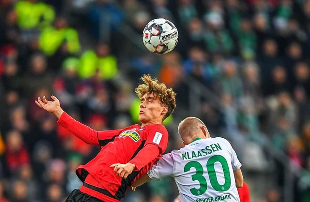 Luca Waldschmidt: Unterm Strich eine Klassepartie. Erzielt gegen Bremen das 1:0.  | Foto: dpa
