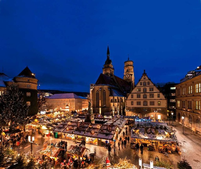 Der Weihnachtsmarkt in Stuttgart ist einer der schnsten Mrkte Deutschlands.  | Foto: Stuttgart Marketing GmbH, Werner Dieterich