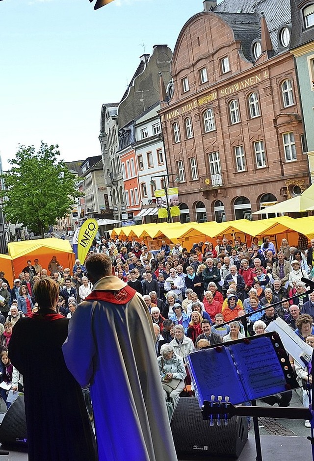 2014 in  Lrrach war der Kirchentag noch gut besucht.   | Foto: Archivfoto: Trenz