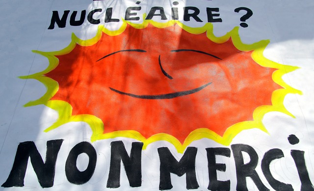 Klare Botschaft bei einer Demonstratio...ssenheim 2017: Atomkraft, nein Danke!   | Foto: Patrick Lohmller