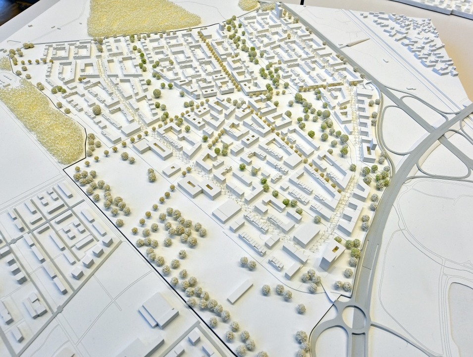 Der Entwurf fr den neuen Stadtteil Dietenbach.  | Foto: Michael Bamberger