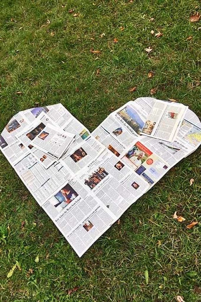 Ein Herz &#8211; fr die Liebe zum Zeitunglesen?  | Foto: Privat
