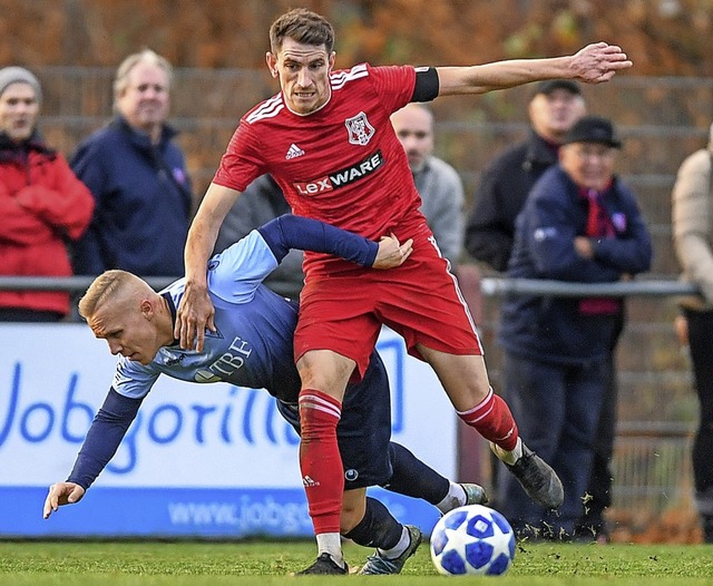 Torjger Marco Senftleber (am Ball), d...ommt mit dem Freiburger FC nach Lahr.   | Foto:  Patrick Seeger