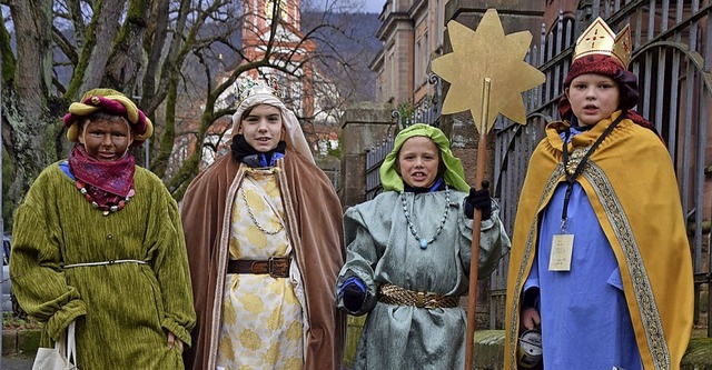 Eine Sternsingergruppe in Waldkirch Anfang diesen Jahres.   | Foto: Bleyer