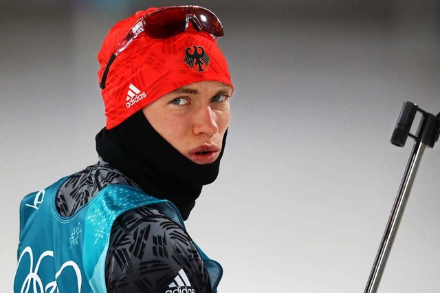 Manchmal gedankenverloren, aber intell...m zielstrebig: Biathlet Benedikt Doll   | Foto: DPA