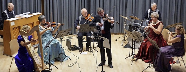 Das Obermettinger Salonorchester begei...ehausmusik auch Hits von Udo Jrgens.   | Foto: Steinhart
