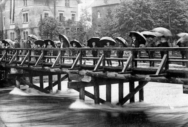 Dieses Foto der Elz in Waldkirch, aufg... das Gerhard Auers letztes sein wird.   | Foto:  Elztalmuseum Waldkirch