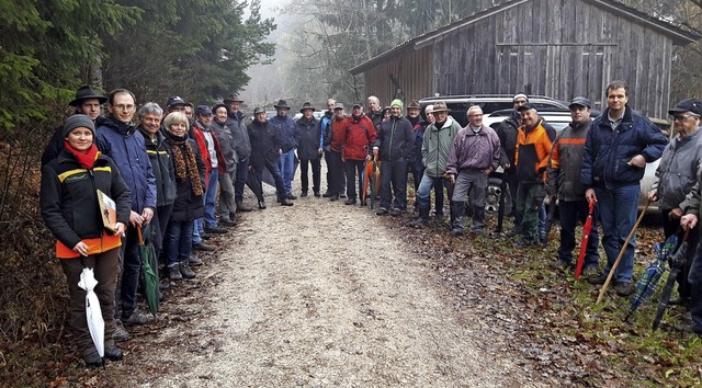 Zahlreiche private Waldbesitzer besorg..., Brgermeister Bchle und Tom Ekert.   | Foto: Manfred Minzer