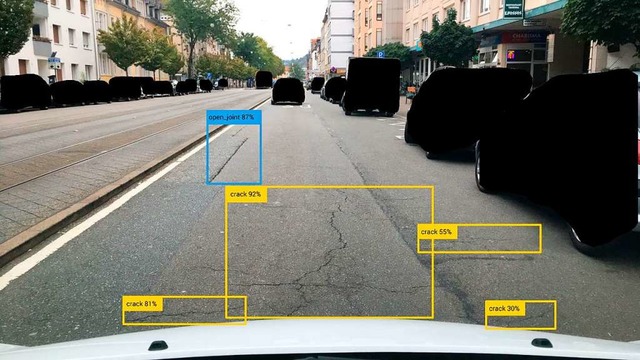 So werden Straenschden mit Vialytics erfasst.   | Foto: Vialytics