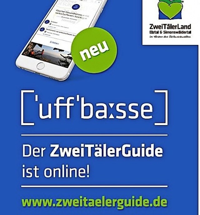 Neuer Online-Fhrer der Tourismus GmbH:   &#8222;uff basse&#8220;.   | Foto: zvg